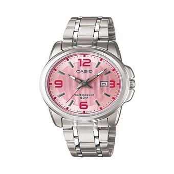 Casio Analog Jam Tangan Wanita - Silver - Strap Rantai - LTP-1314D-5A  