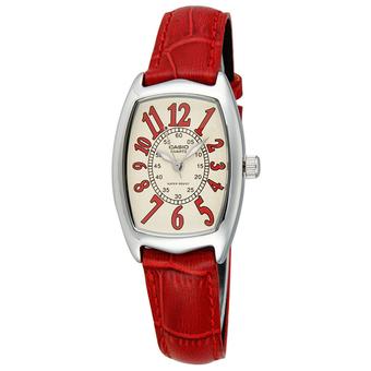 Casio Analog LTP-1208E-9B Jam Tangan Wanita - Merah  