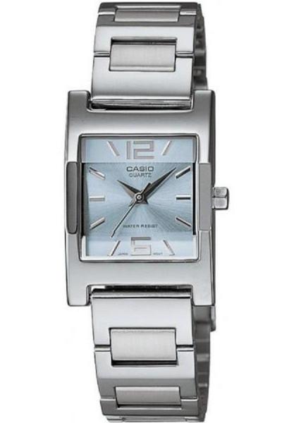 Casio Analog LTP-1283D-2ADF Jam Tangan Wanita Strap Stainless Steel Band - Silver