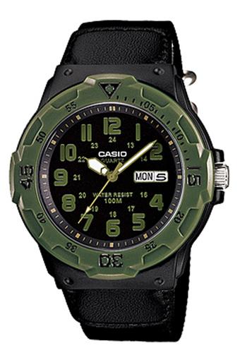 Casio Analog MRW-200HB-1B Tali Kanvas Hitam  