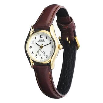 Casio Analog Watch Jam Tangan Wanita - Cokelat - Strap Kulit - LTP-1094Q-7B6  