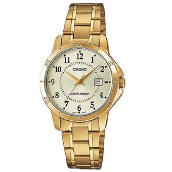 Casio Analog Watch - Jam Tangan Wanita - Gold - Stainless Steel - LTP-V004G-9BUDF  