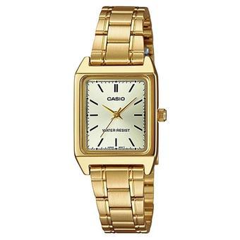 Casio Analog Watch Jam Tangan Wanita - Gold- Strap Stainless Steel - LTP-V007G-9EUDF  