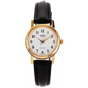 Casio Analog Watch Jam Tangan Wanita - Hitam - Leather Strap - LTP-1095Q-7B  