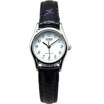 Casio Analog Watch - Jam Tangan Wanita - Hitam - Strap Leather - LTP-1094E-7BRDF  