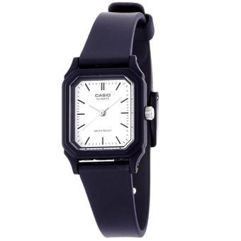 Casio Analog Watch Jam Tangan Wanita - Hitam - Tali Karet - Petite Size LQ-142-7EDF  