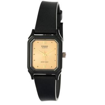 Casio Analog Watch Jam Tangan Wanita - Hitam - Tali Karet - Petite Size LQ-142E-9ADF  