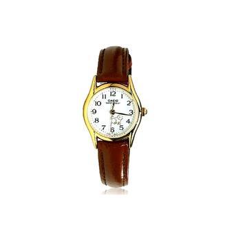 Casio Analog Watch LTP-1094Q-7B7 - Jam Tangan Wanita - Cokelat - Leather  