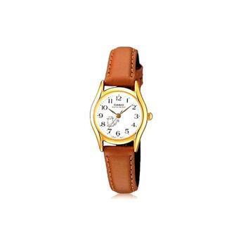 Casio Analog Watch LTP-1094Q-7B8 - Jam Tangan Wanita - Cokelat - Leather  