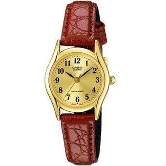 Casio Analog Watch LTP-1094Q-9BRDF - Jam Tangan Wanita - Cokelat - Leather  