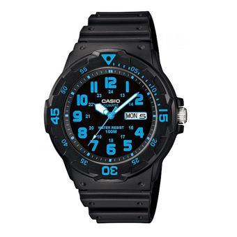 Casio Analog Watch MRW-200H-2BVDF - Jam Tangan Pria - Hitam - Rubber  