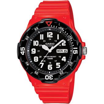 Casio Analog Watch MRW-200HC-4BVDF - Jam Tangan Pria - Merah - Rubber  