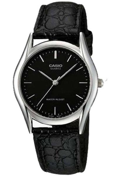 Casio Analog Watch - MTP-1094E-1ADF - Jam Tangan Unisex - Strap Genuine Leather - Hitam