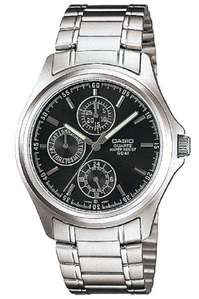 Casio Analog Watch MTP-1246D-1AVDF Jam Tangan Pria Strap Stainless Steel - Silver