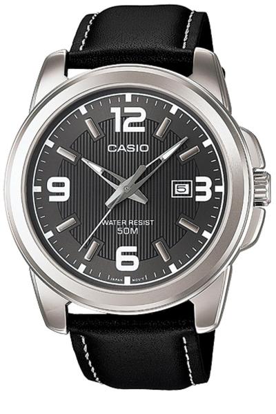 Casio Analog Watch MTP-1314L-8AVDF Jam Tangan Pria Strap Leather - Hitam