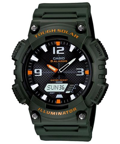 Casio Analog and Digital Watch AQ-S810W-3AV Jam Tangan Pria Strap Rubber - Hijau