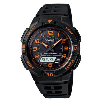 Casio Aq-S800W-1B2 - Jam Analog Digital Tenaga Matahari Sporty - Hitam  