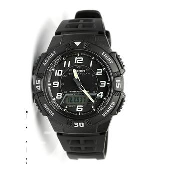 Casio Aq-S800W-1Bv Jam Tangan Analog Digital Pria Tenaga Matahari - Hitam Diameter Besar  