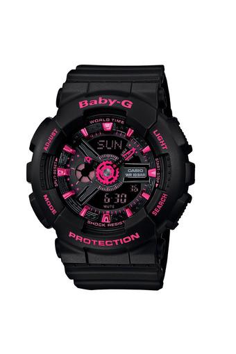 Casio Baby-G Women's Black Resin Band Watch BA-111-1A  