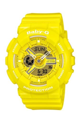 Casio Baby-G Women's Yellow Resin Strap Watch BA-110BC-9A  