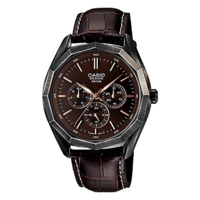 Casio Beside BEM-310BL-5AVDF Jam Tangan Pria Genuine Leather - Brown