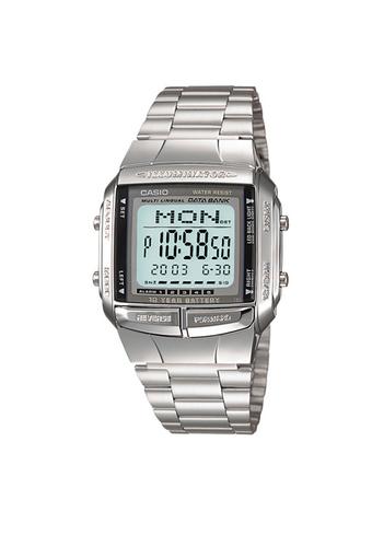 Casio Databank Jam Tangan Pria - Silver - Strap Stainless - DB-360-1ADF  