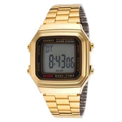 Casio Digital A178WGA-1ADF Jam Tangan Unisex Resin - Gold Tone Plated