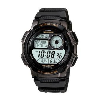 Casio Digital AE-1000W-1AVDF - Jam Tangan Pria - Hitam - Resin  