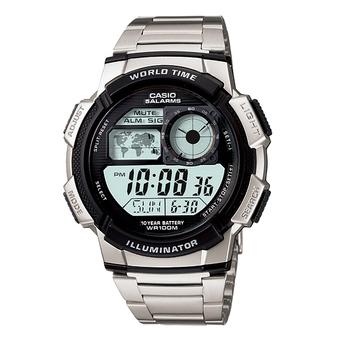 Casio Digital AE-1000WD-1AV Men's Watch - Silver  