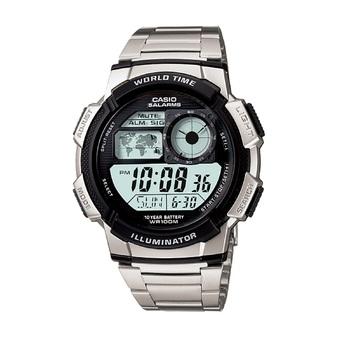 Casio Digital AE-1000WD-1AVDF - Jam Tangan Pria - Silver - Stainless Band  