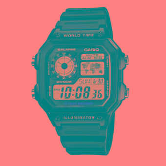 Casio Digital AE-1200WH-1AVDF - jam tangan pria - tali resin - hitam  