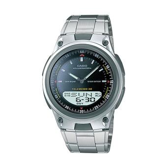 Casio Digital Analog AW-80D-1AV - Jam Tangan Pria - Abu-abu-Hitam - Stainless Steel  