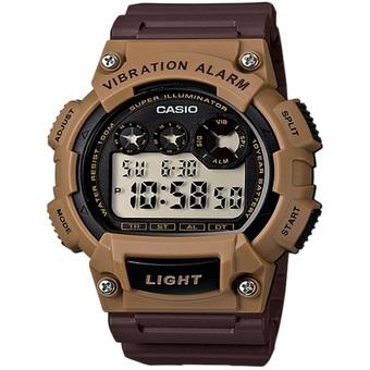 Casio Digital Jam Tangan Pria - Cokelat - Strap Karet - W-735H-5A  