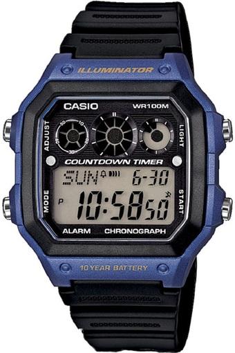 Casio Digital Jam Tangan Pria - Hitam - Strap Karet - AE-1300WH-2A  