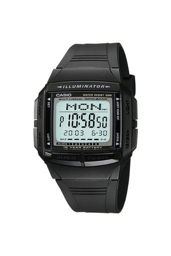 Casio Digital Jam Tangan Pria - Hitam - Strap Karet - DB-36-1A  