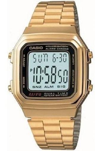 Casio Digital Jam Tangan Wanita - Gold - Strap Rantai - A-178WGA-1A  