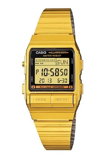 Casio Digital Jam Tangan Wanita - Gold - Strap Rantai - DB-380G-1D  