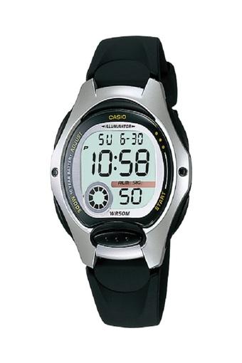 Casio Digital Jam Tangan Wanita - Hitam - Strap Karet - LW-200-1A  