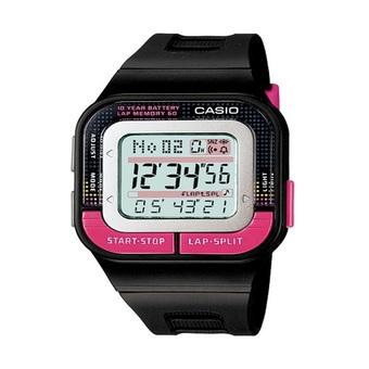 Casio Digital Jam Tangan Wanita - Hitam - Strap Karet - SDB-300-1B  