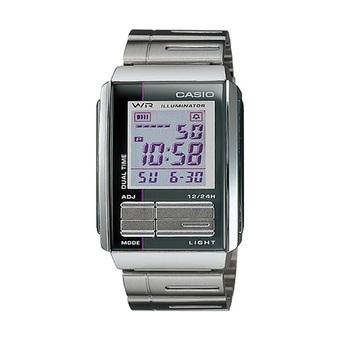 Casio Digital Jam Tangan Wanita - Silver - Strap Rantai - LA-201WD-6A  