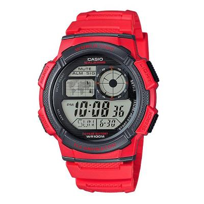 Casio Digital Watch AE-1000W-4AVDF Jam Tangan Pria - Merah