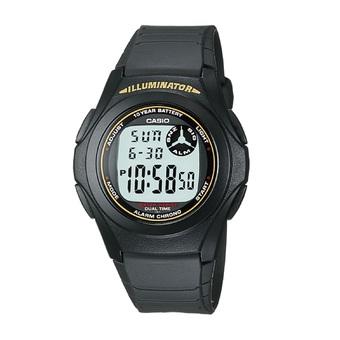 Casio Digital Watch F-200W - 9ADF - Jam Tangan Unisex - Karet - Hitam  