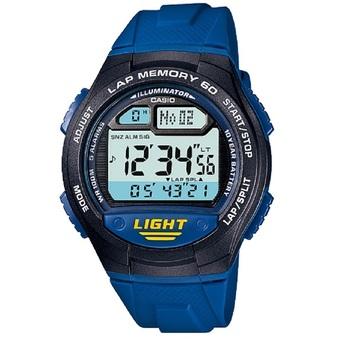 Casio Digital Watch- Jam Tangan Pria - Biru - Strap Resin - W-734-2AVDF  