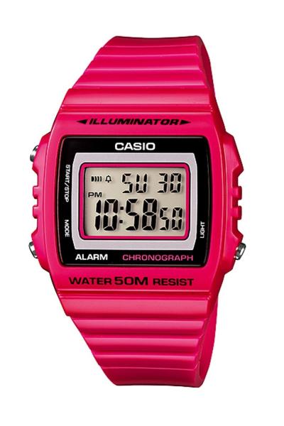 Casio Digital Watch W-215H-4AVDF Jam Tangan Unisex Resin - Pink