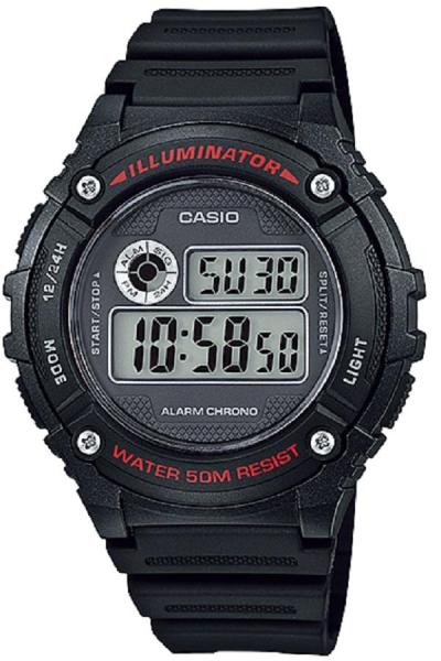 Casio Digital Watch W-216H-1AVDF Jam Tangan Pria Resin - Hitam