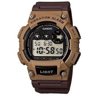 Casio Digital Watch W-735H-5AVDF - Jam Tangan Pria - Resin - Coklat  