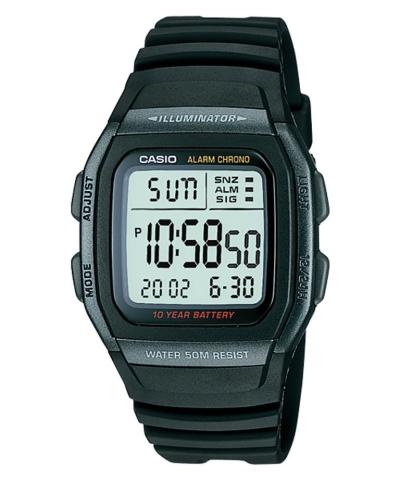 Casio Digital Watch W-96H-1BVDF Jam Tangan Pria Resin - Hitam