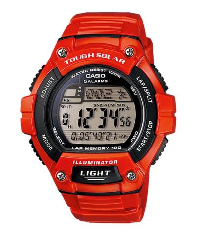 Casio Digital Watch W-S220-4AVDF Jam Tangan Pria Strap Rubber - Red