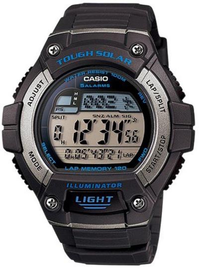 Casio Digital Watch W-S220-8AVDF Jam Tangan Pria Strap Rubber - Hitam