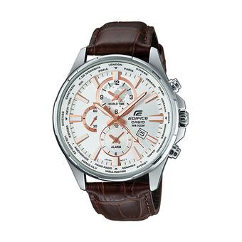 Casio Edifice EFR-304L-7AVUDF - Jam Tangan Pria - Genuine Leather - Putih  